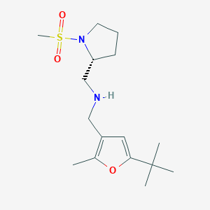 N-[(5-tert-butyl-2-methylfuran-3-yl)methyl]-1-[(2R)-1-methylsulfonylpyrrolidin-2-yl]methanamine