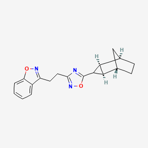 molecular formula C19H19N3O2 B7416303 3-[2-[5-[(1R,2S,4R,5S)-3-tricyclo[3.2.1.02,4]octanyl]-1,2,4-oxadiazol-3-yl]ethyl]-1,2-benzoxazole 