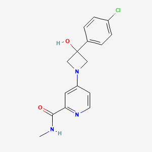 4-[3-(4-chlorophenyl)-3-hydroxyazetidin-1-yl]-N-methylpyridine-2-carboxamide