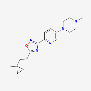 5-[2-(1-Methylcyclopropyl)ethyl]-3-[5-(4-methylpiperazin-1-yl)pyridin-2-yl]-1,2,4-oxadiazole