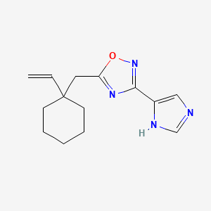 5-[(1-ethenylcyclohexyl)methyl]-3-(1H-imidazol-5-yl)-1,2,4-oxadiazole