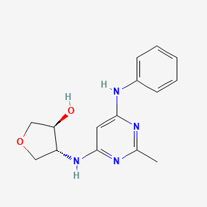 (3S,4R)-4-[(6-anilino-2-methylpyrimidin-4-yl)amino]oxolan-3-ol