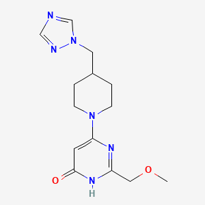 2-(methoxymethyl)-4-[4-(1,2,4-triazol-1-ylmethyl)piperidin-1-yl]-1H-pyrimidin-6-one