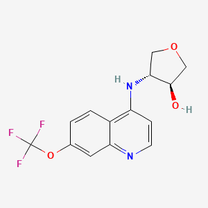 (3S,4R)-4-[[7-(trifluoromethoxy)quinolin-4-yl]amino]oxolan-3-ol