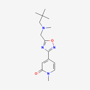 4-[5-[[2,2-Dimethylpropyl(methyl)amino]methyl]-1,2,4-oxadiazol-3-yl]-1-methylpyridin-2-one