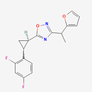 5-[(1R,2R)-2-(2,4-difluorophenyl)cyclopropyl]-3-[1-(furan-2-yl)ethyl]-1,2,4-oxadiazole