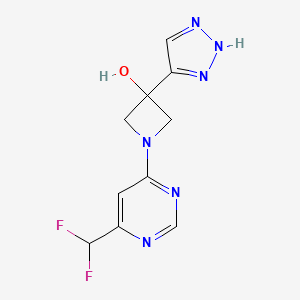 1-[6-(difluoromethyl)pyrimidin-4-yl]-3-(2H-triazol-4-yl)azetidin-3-ol