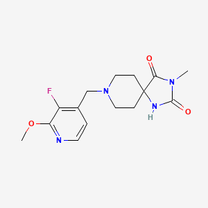 8-[(3-Fluoro-2-methoxypyridin-4-yl)methyl]-3-methyl-1,3,8-triazaspiro[4.5]decane-2,4-dione