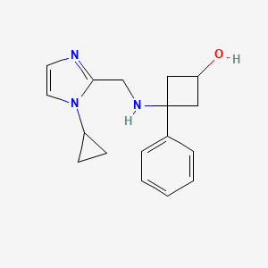 3-[(1-Cyclopropylimidazol-2-yl)methylamino]-3-phenylcyclobutan-1-ol