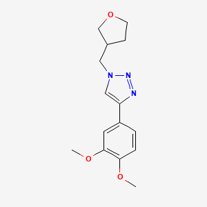 molecular formula C15H19N3O3 B7416474 4-(3,4-Dimethoxyphenyl)-1-(oxolan-3-ylmethyl)triazole 