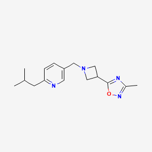 3-Methyl-5-[1-[[6-(2-methylpropyl)pyridin-3-yl]methyl]azetidin-3-yl]-1,2,4-oxadiazole