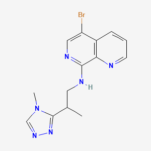 5-bromo-N-[2-(4-methyl-1,2,4-triazol-3-yl)propyl]-1,7-naphthyridin-8-amine