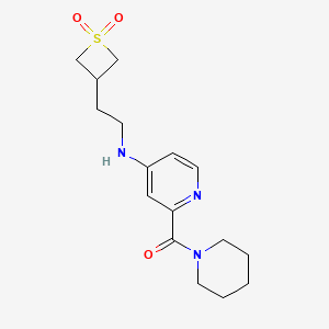 [4-[2-(1,1-Dioxothietan-3-yl)ethylamino]pyridin-2-yl]-piperidin-1-ylmethanone