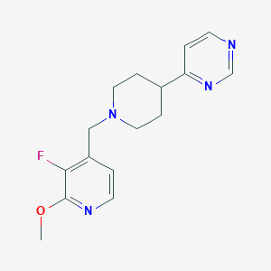 4-[1-[(3-Fluoro-2-methoxypyridin-4-yl)methyl]piperidin-4-yl]pyrimidine