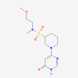 N-(2-methoxyethyl)-N-methyl-1-(6-oxo-1H-pyrimidin-4-yl)piperidine-3-sulfonamide