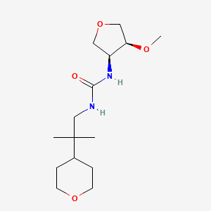 1-[(3S,4S)-4-methoxyoxolan-3-yl]-3-[2-methyl-2-(oxan-4-yl)propyl]urea