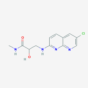 3-[(6-chloro-1,8-naphthyridin-2-yl)amino]-2-hydroxy-N-methylpropanamide