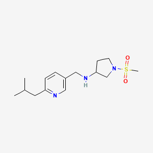 molecular formula C15H25N3O2S B7416580 N-[[6-(2-methylpropyl)pyridin-3-yl]methyl]-1-methylsulfonylpyrrolidin-3-amine 