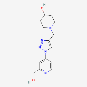 1-[[1-[2-(Hydroxymethyl)pyridin-4-yl]triazol-4-yl]methyl]piperidin-4-ol