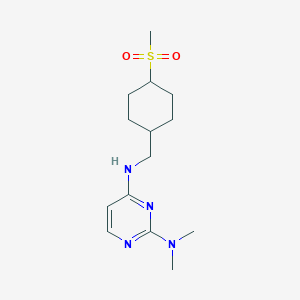 2-N,2-N-dimethyl-4-N-[(4-methylsulfonylcyclohexyl)methyl]pyrimidine-2,4-diamine