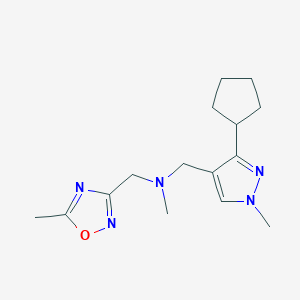 1-(3-cyclopentyl-1-methylpyrazol-4-yl)-N-methyl-N-[(5-methyl-1,2,4-oxadiazol-3-yl)methyl]methanamine