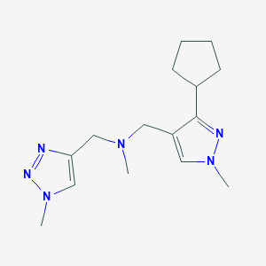 1-(3-cyclopentyl-1-methylpyrazol-4-yl)-N-methyl-N-[(1-methyltriazol-4-yl)methyl]methanamine