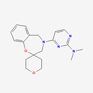 N,N-dimethyl-4-spiro[3,5-dihydro-1,4-benzoxazepine-2,4'-oxane]-4-ylpyrimidin-2-amine