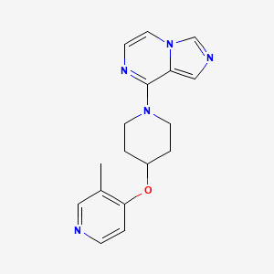 molecular formula C17H19N5O B7416647 8-[4-(3-Methylpyridin-4-yl)oxypiperidin-1-yl]imidazo[1,5-a]pyrazine 