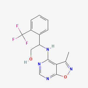 2-[(3-Methyl-[1,2]oxazolo[5,4-d]pyrimidin-4-yl)amino]-2-[2-(trifluoromethyl)phenyl]ethanol