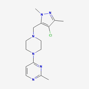 4-[4-[(4-Chloro-2,5-dimethylpyrazol-3-yl)methyl]piperazin-1-yl]-2-methylpyrimidine