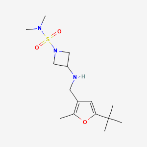 3-[(5-tert-butyl-2-methylfuran-3-yl)methylamino]-N,N-dimethylazetidine-1-sulfonamide