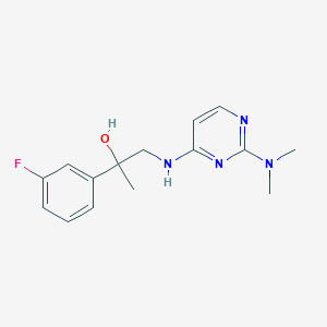 1-[[2-(Dimethylamino)pyrimidin-4-yl]amino]-2-(3-fluorophenyl)propan-2-ol