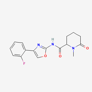 N-[4-(2-fluorophenyl)-1,3-oxazol-2-yl]-1-methyl-6-oxopiperidine-2-carboxamide