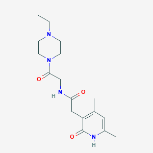 2-(4,6-dimethyl-2-oxo-1H-pyridin-3-yl)-N-[2-(4-ethylpiperazin-1-yl)-2-oxoethyl]acetamide