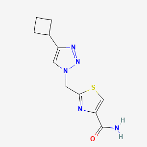 2-[(4-Cyclobutyltriazol-1-yl)methyl]-1,3-thiazole-4-carboxamide