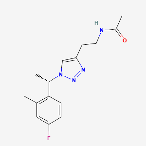 N-[2-[1-[(1S)-1-(4-fluoro-2-methylphenyl)ethyl]triazol-4-yl]ethyl]acetamide