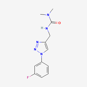 3-[[1-(3-Fluorophenyl)triazol-4-yl]methyl]-1,1-dimethylurea