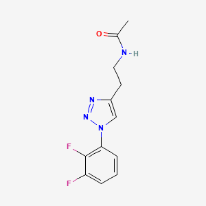 N-[2-[1-(2,3-difluorophenyl)triazol-4-yl]ethyl]acetamide