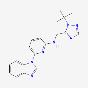 6-(benzimidazol-1-yl)-N-[(2-tert-butyl-1,2,4-triazol-3-yl)methyl]pyridin-2-amine