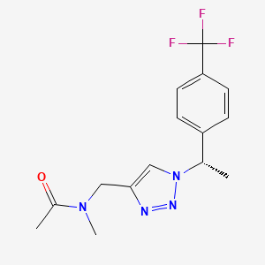 N-methyl-N-[[1-[(1S)-1-[4-(trifluoromethyl)phenyl]ethyl]triazol-4-yl]methyl]acetamide