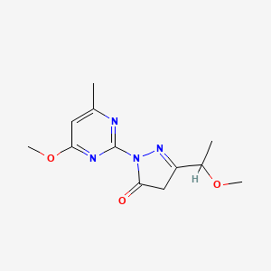 5-(1-methoxyethyl)-2-(4-methoxy-6-methylpyrimidin-2-yl)-4H-pyrazol-3-one