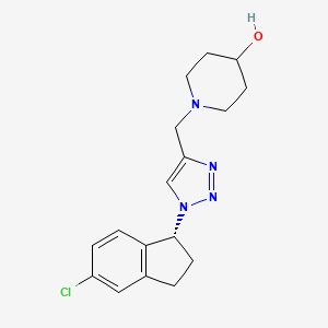 1-[[1-[(1R)-5-chloro-2,3-dihydro-1H-inden-1-yl]triazol-4-yl]methyl]piperidin-4-ol