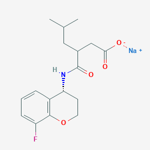 sodium;3-[[(4R)-8-fluoro-3,4-dihydro-2H-chromen-4-yl]carbamoyl]-5-methylhexanoate