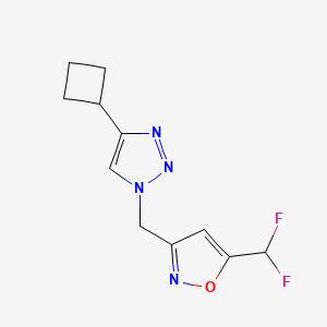 3-[(4-Cyclobutyltriazol-1-yl)methyl]-5-(difluoromethyl)-1,2-oxazole