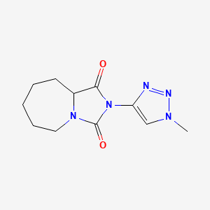 molecular formula C11H15N5O2 B7416994 2-(1-Methyltriazol-4-yl)-5,6,7,8,9,9a-hexahydroimidazo[1,5-a]azepine-1,3-dione 