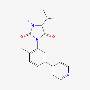 3-(2-Methyl-5-pyridin-4-ylphenyl)-5-propan-2-ylimidazolidine-2,4-dione