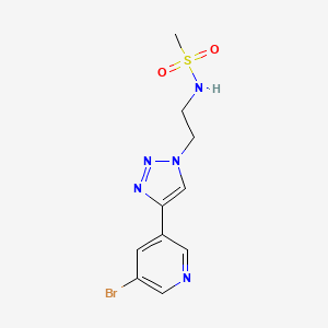 N-[2-[4-(5-bromopyridin-3-yl)triazol-1-yl]ethyl]methanesulfonamide