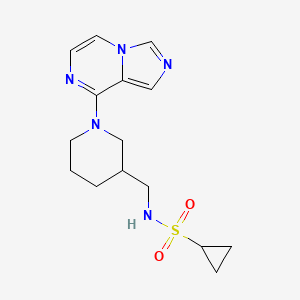 N-[(1-imidazo[1,5-a]pyrazin-8-ylpiperidin-3-yl)methyl]cyclopropanesulfonamide