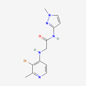 2-[(3-bromo-2-methylpyridin-4-yl)amino]-N-(1-methylpyrazol-3-yl)acetamide