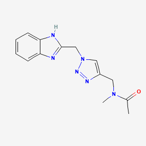 N-[[1-(1H-benzimidazol-2-ylmethyl)triazol-4-yl]methyl]-N-methylacetamide